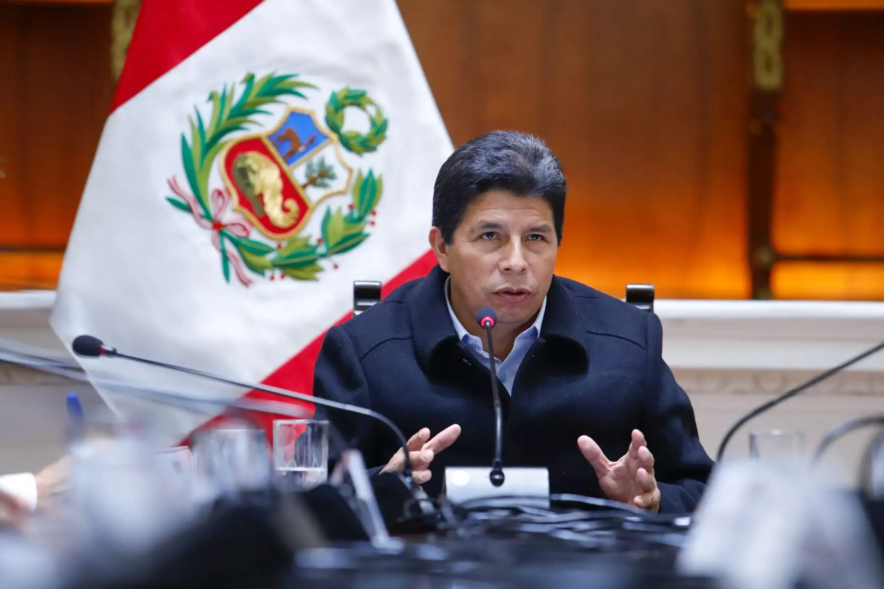 El presidente Pedro Castillo recibe en Palacio de Gobierno a un grupo de gobernadores regionales electos tras los comicios del pasado 2 de octubre. Foto: ANDINA/ Prensa Presidencia