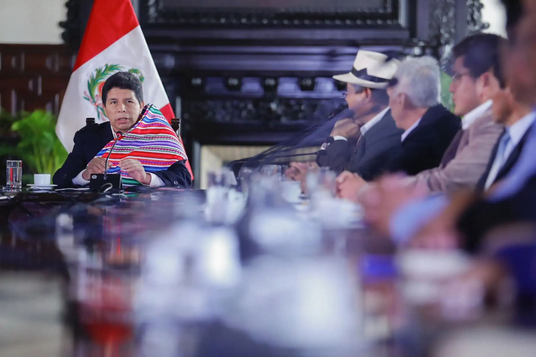 El presidente de la República, Pedro Castillo Terrones, sostuvo reunión con autoridades electas de la región Junín. Foto: ANDINA/ Prensa Presidencia