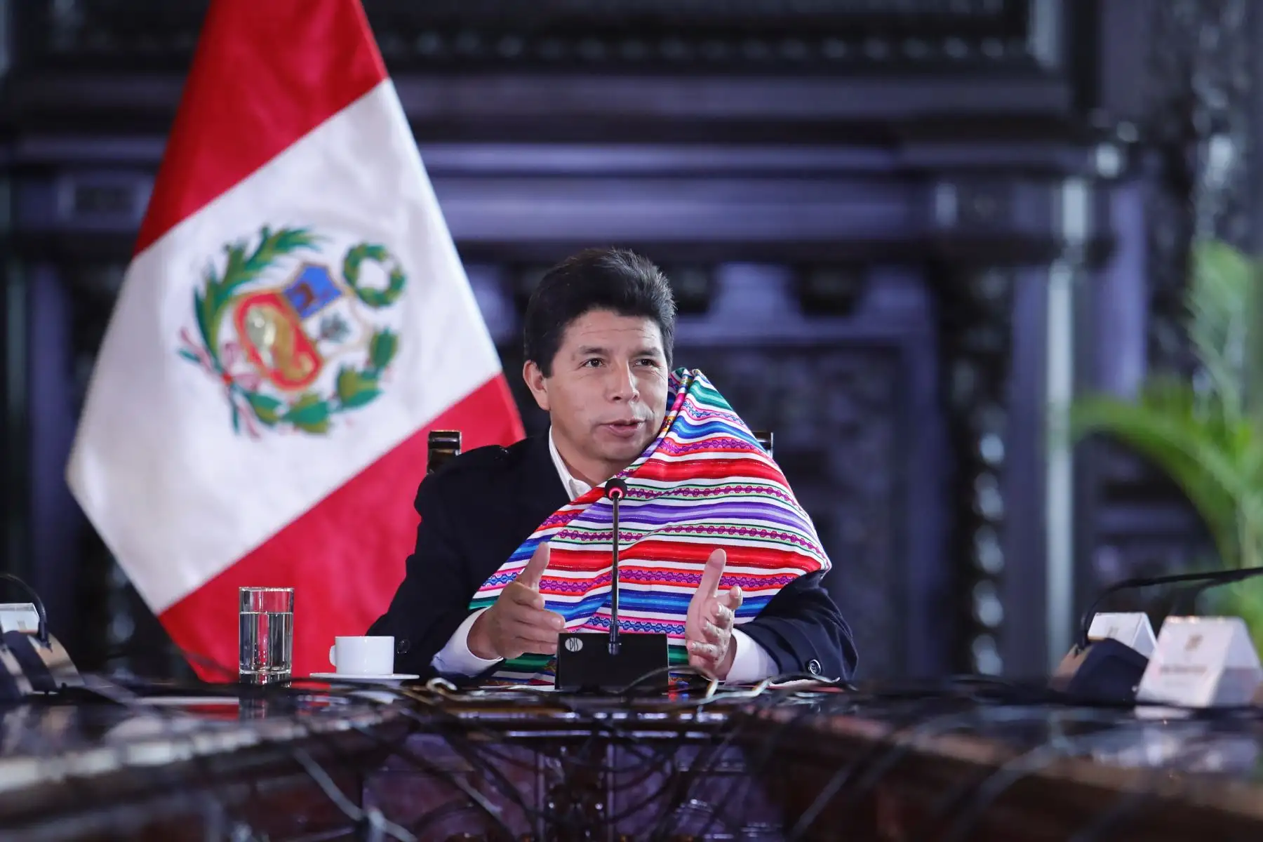 El presidente de la República, Pedro Castillo Terrones, sostuvo reunión con autoridades electas de la región Junín. Foto: ANDINA/ Prensa Presidencia