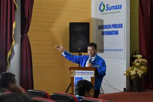 Audiencia pública presencial organizada por la Sunass. Foto: Sunass/Difusión.
