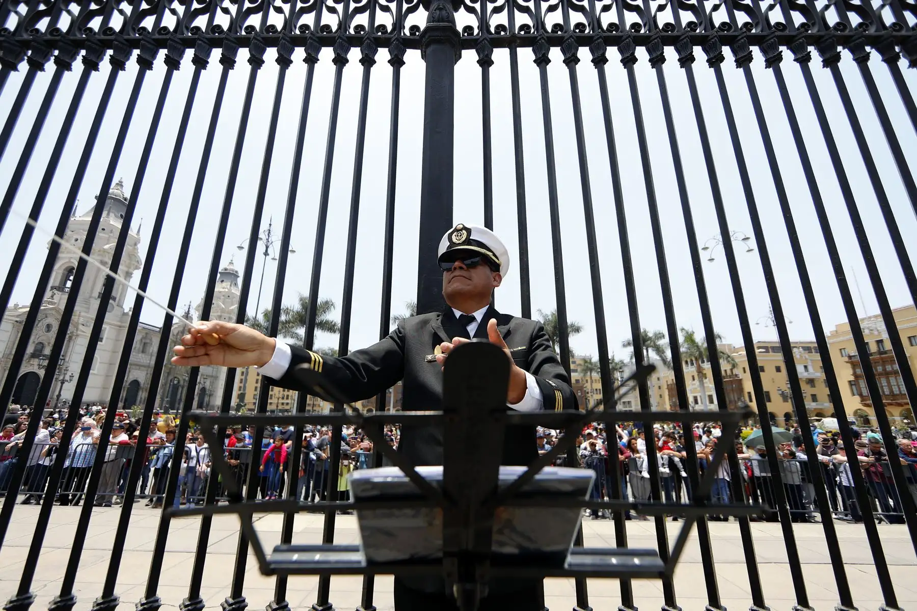 La Marina de Guerra del Perú encabezó esta mañana el tradicional Cambio de Guardia en Palacio de Gobierno. Foto: ANDINA/Prensa Presidencia