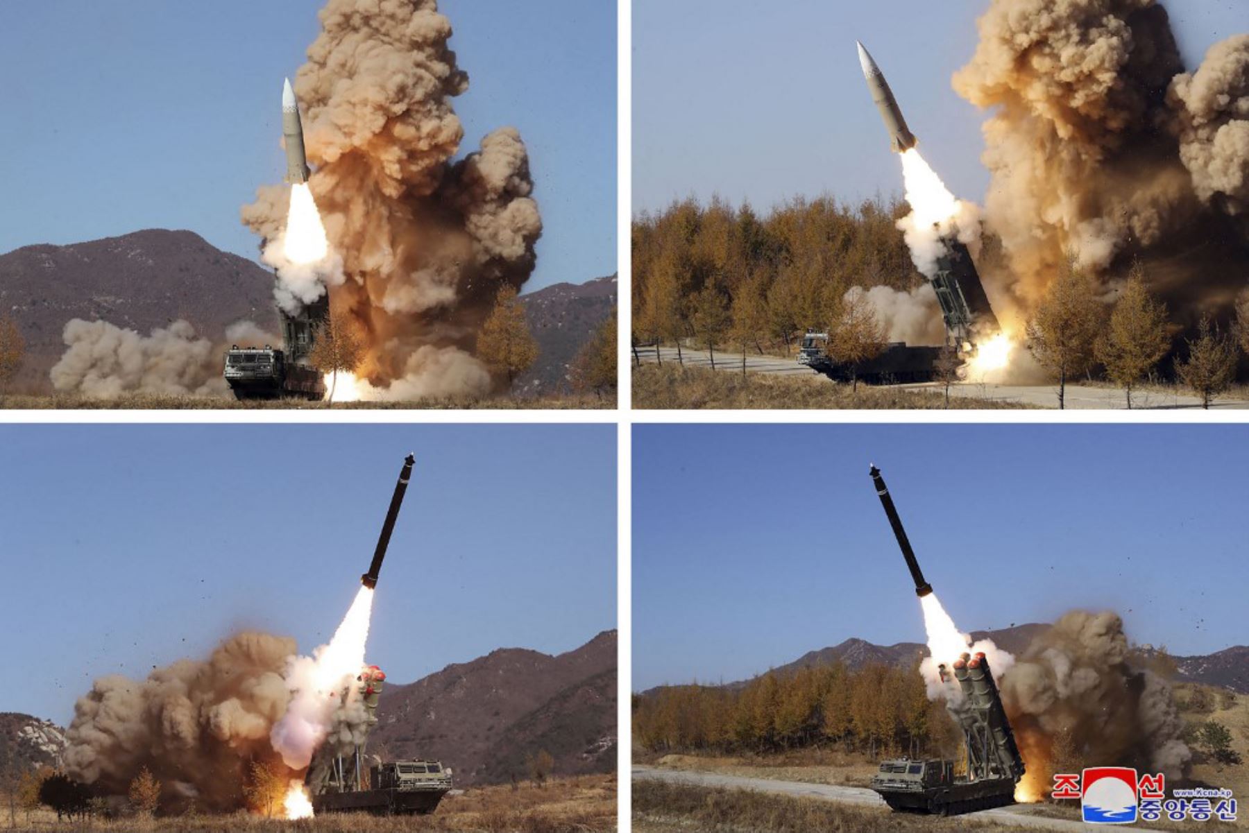 Pruebas de misiles realizadas por Corea del Norte en lugares no revelados. Foto: AFP
