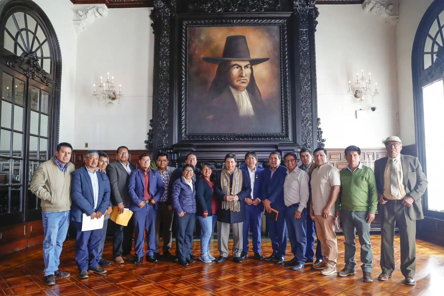 Presidente de la República, Pedro Castillo, se reúne con autoridades de la provincia de Chincheros, región Apurímac. Foto: ANDINA/Prensa Presidencia
