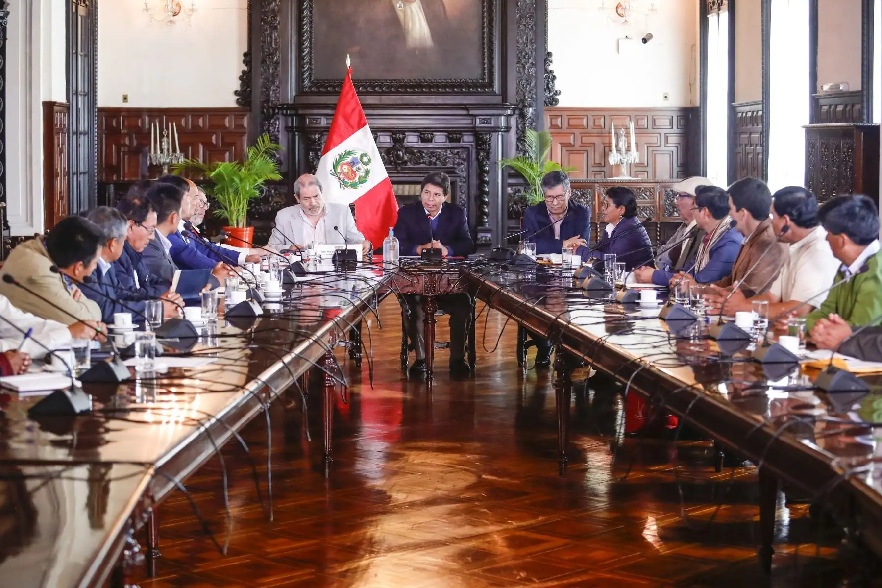 Presidente de la República, Pedro Castillo, se reúne con autoridades de la provincia de Chincheros, región Apurímac. Foto: ANDINA/Prensa Presidencia