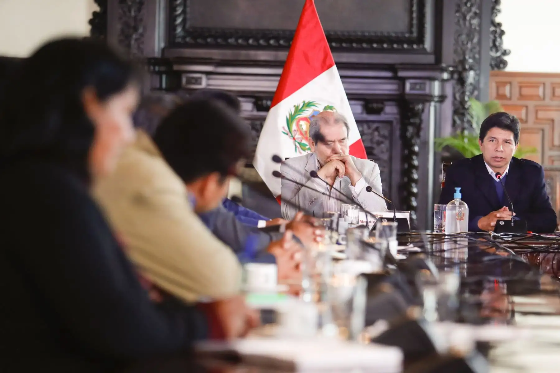 Presidente de la República, Pedro Castillo, se reúne con autoridades de la provincia de Chincheros, región Apurímac. Foto: ANDINA/Prensa Presidencia