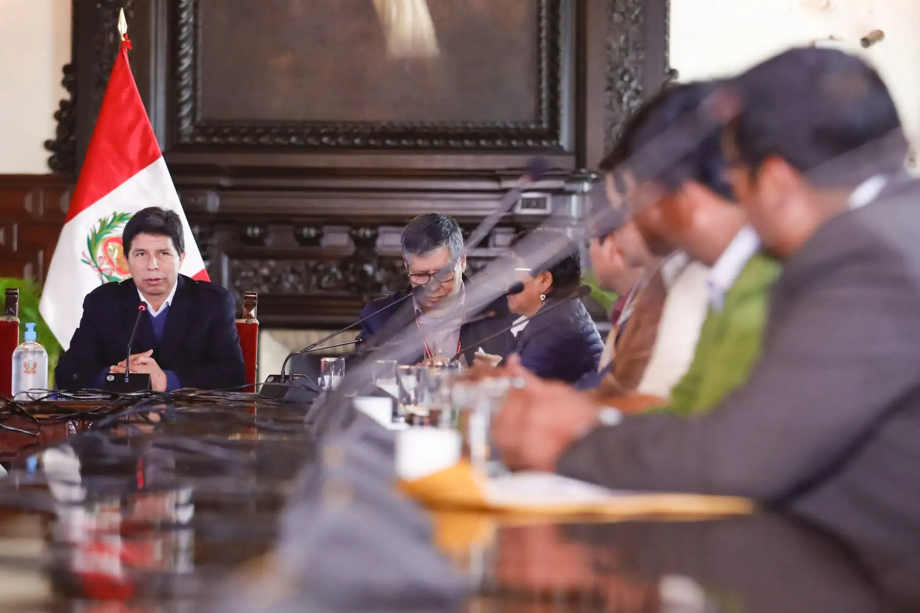 Presidente de la República, Pedro Castillo, se reúne con autoridades de la provincia de Chincheros, región Apurímac. Foto: ANDINA/Prensa Presidencia