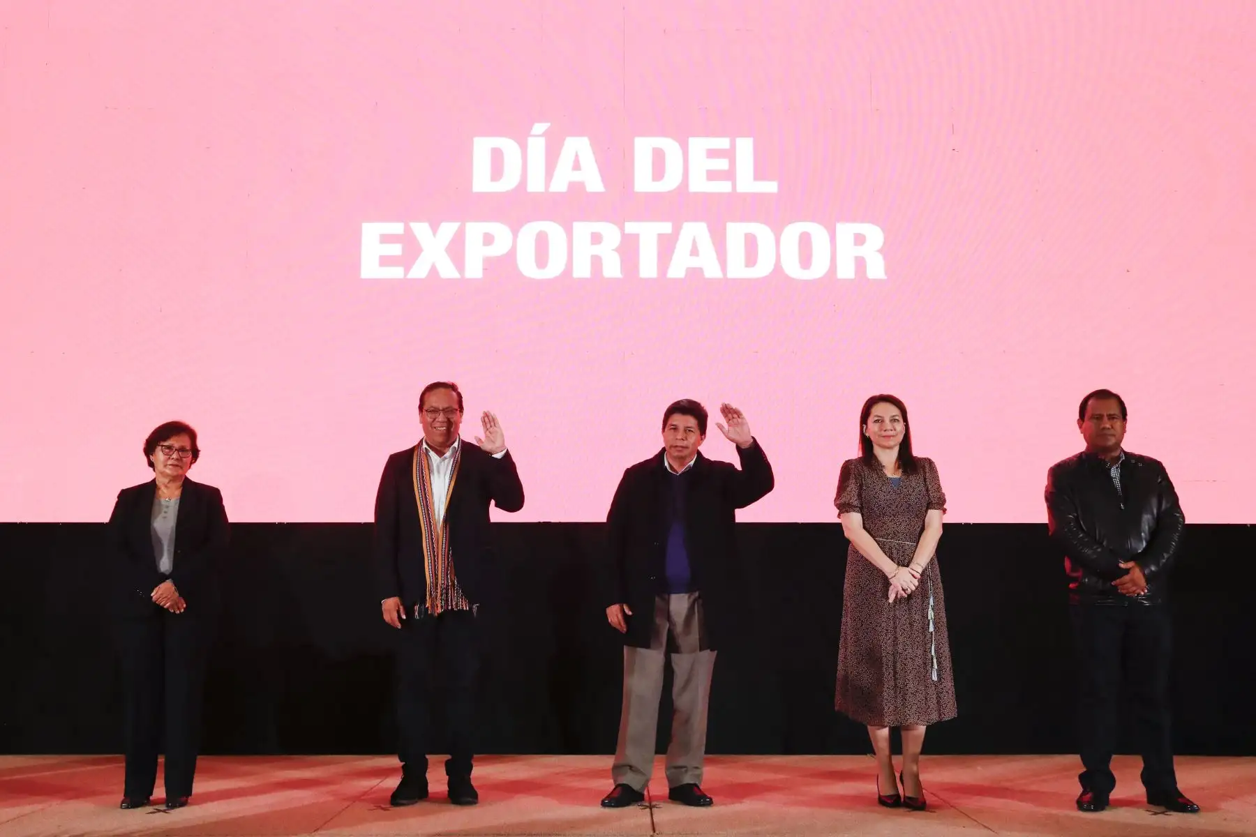 Presidente de la República, Pedro Castillo, lidera la ceremonia por el “Día del Exportador”. Foto: ANDINA/ Prensa Presidencia