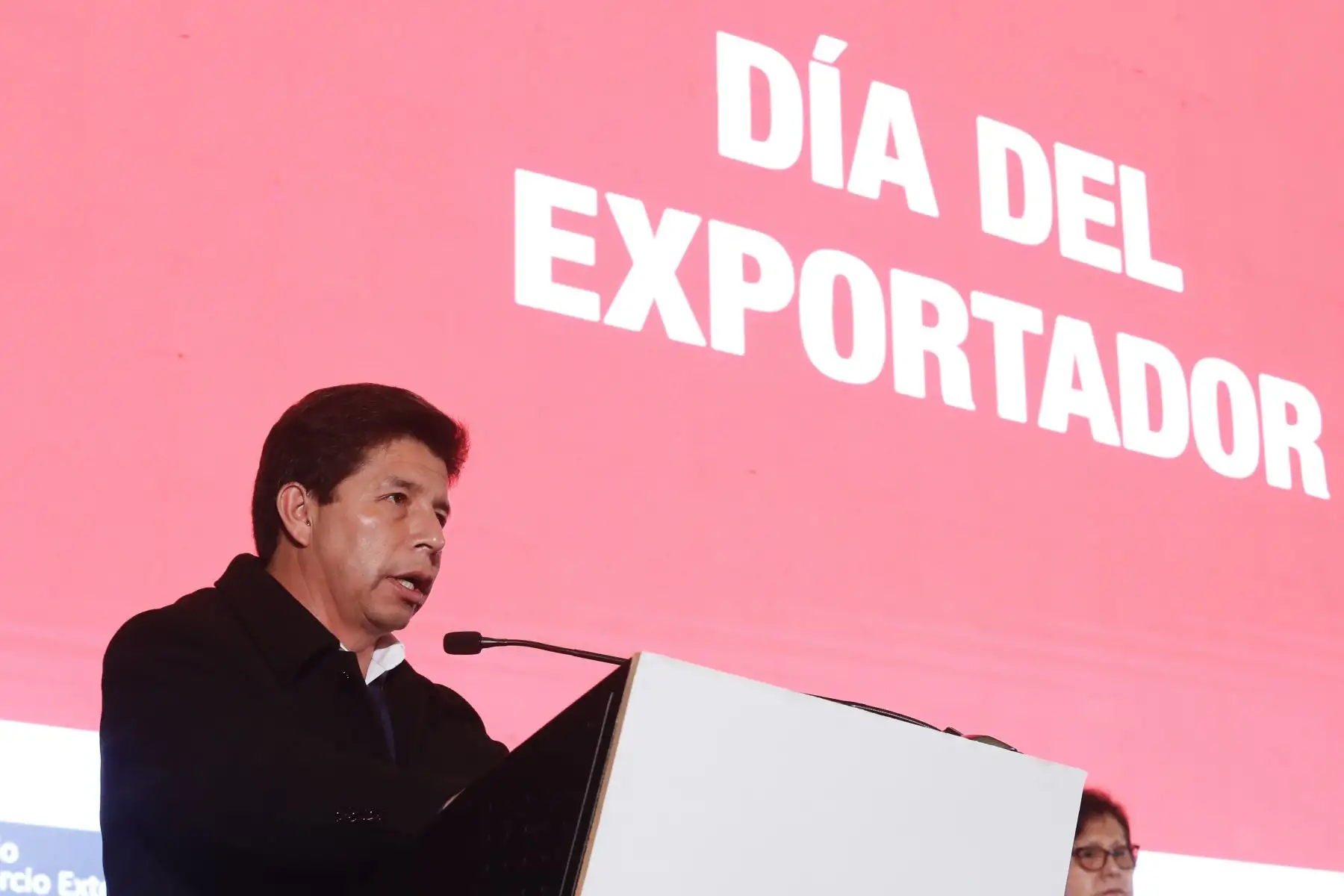 Presidente de la República, Pedro Castillo, lidera la ceremonia por el “Día del Exportador”. Foto: ANDINA/ Prensa Presidencia