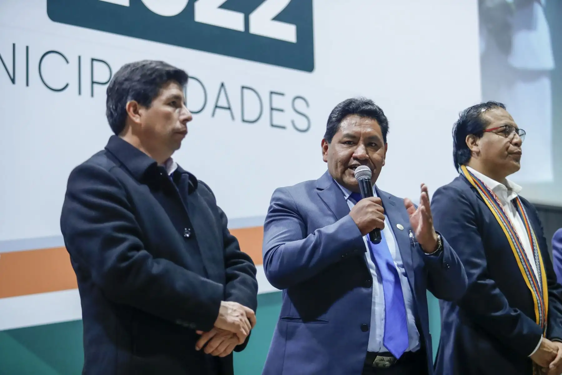 El jefe de Estado, Pedro Castillo Terrones, participa en la XV Conferencia Anual de Municipalidades Urbanas y Rurales – CAMUR 2022. Foto: ANDINA/Prensa Presidencia