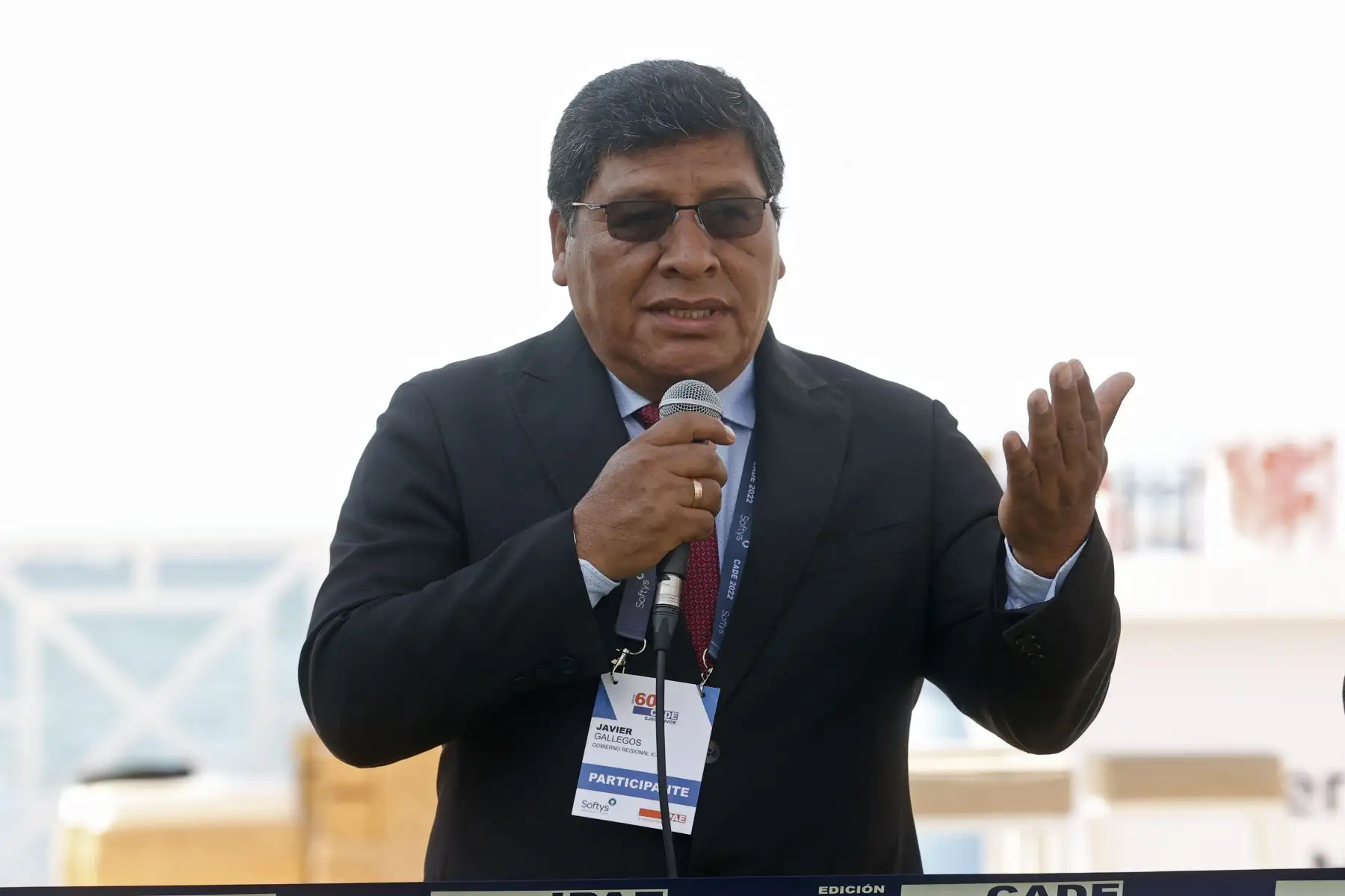 Javier Gallegos, presidente de Gobierno Regional de Ica en la Inauguración de CADE Ejecutivos 2022 en Paracas. Foto: ANDINA/Vidal Tarqui