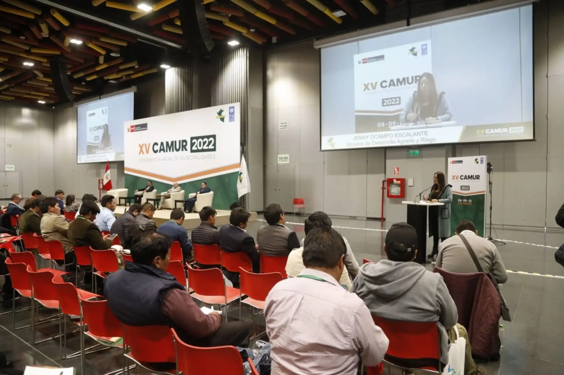 La ministra de Desarrollo Agrario y Riego, Patricia Ocampo, participó en la XV Conferencia Anual de Municipalidades (Camur 2022) organizada por la Red de Municipalidades Urbanas y Rurales del Perú (Remurpe). Foto: Cortesía.