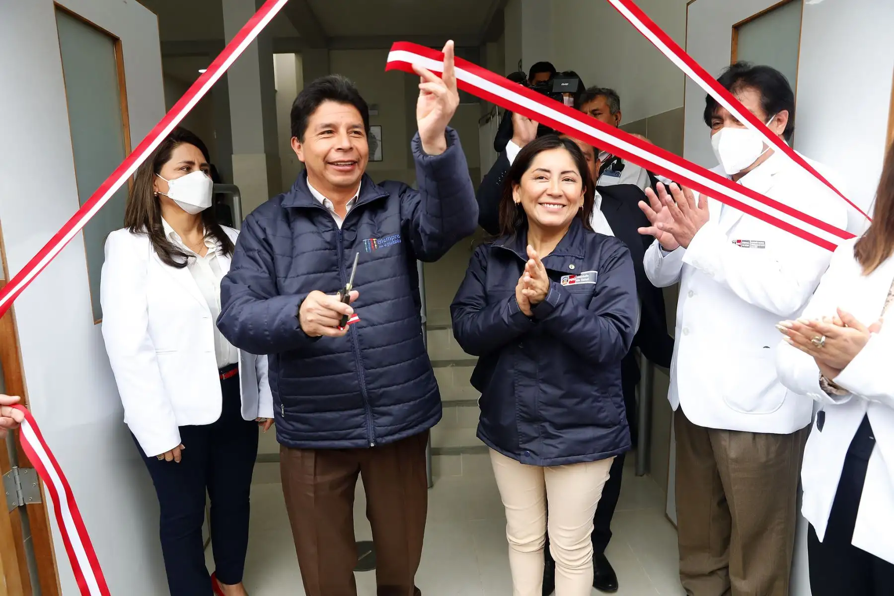 El presidente de la República, Pedro Castillo, participa  en la inauguración de la ampliación del centro materno infantil "Tambo Viejo", en el distrito de Cieneguilla. Foto: ANDINA/ Prensa Presidencia