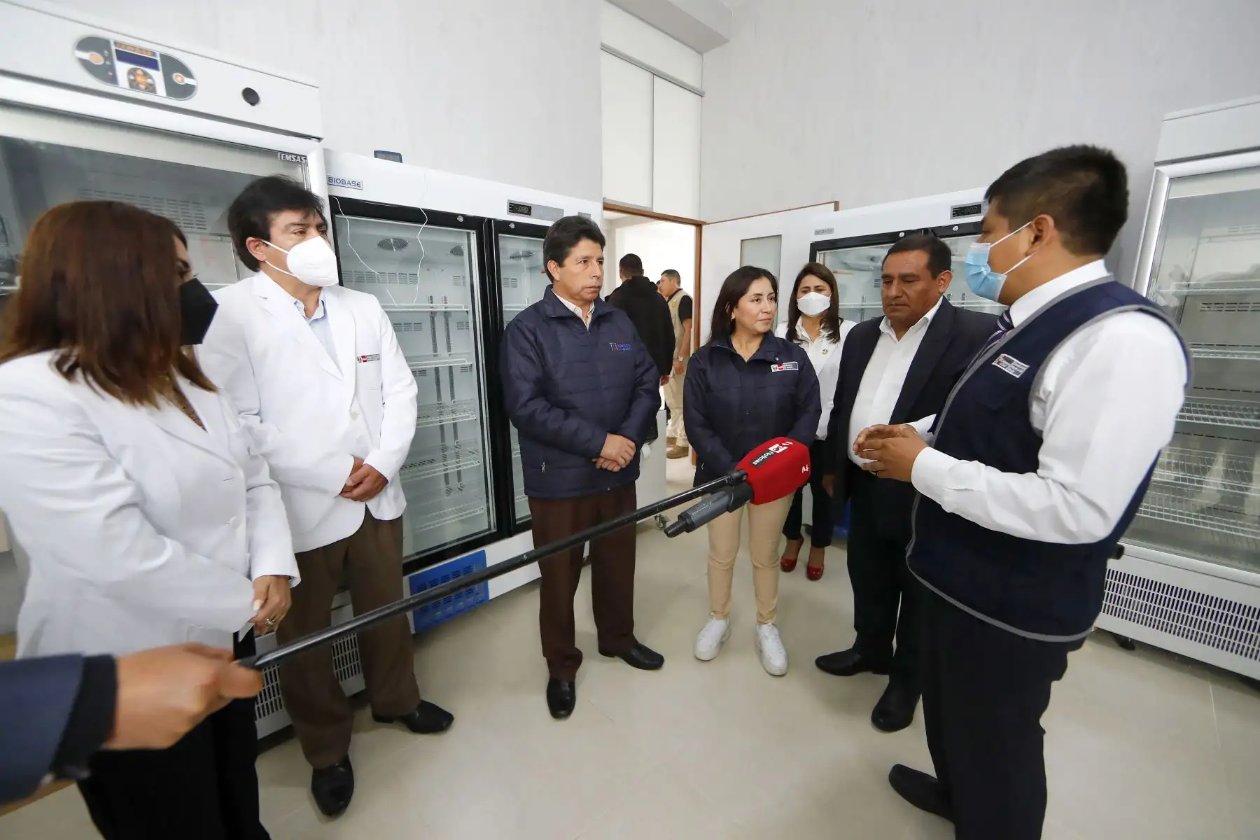 El presidente de la República, Pedro Castillo, participa  en la inauguración de la ampliación del centro materno infantil "Tambo Viejo", en el distrito de Cieneguilla. Foto: ANDINA/ Prensa Presidencia
