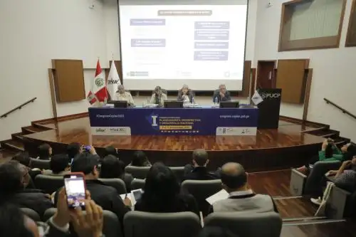 La viceministra de Interculturalidad, Rocilda Nunta, expuso en el “I Congreso Internacional de Planeamiento, Prospectiva y Desarrollo Nacional”.