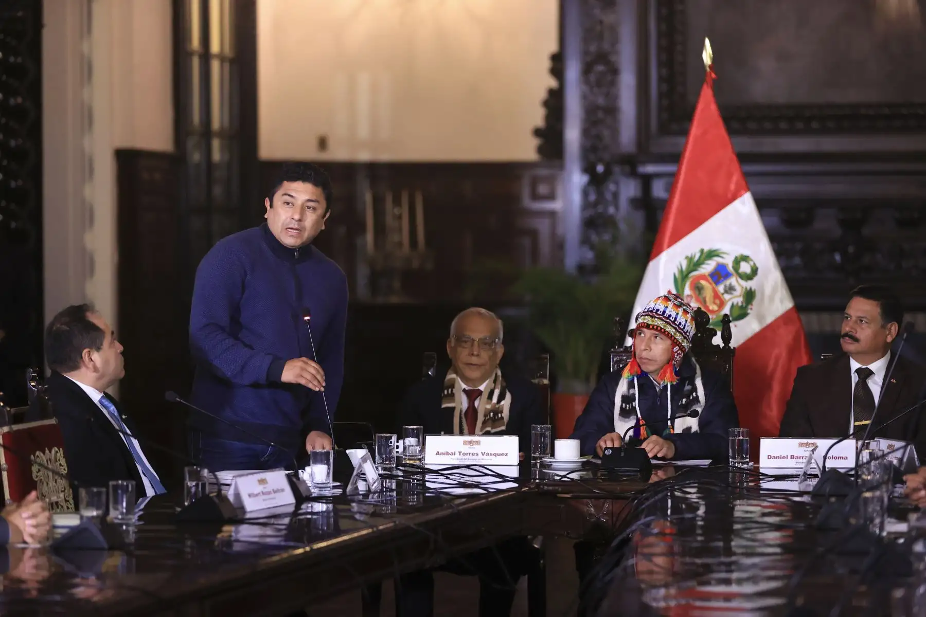 Presidente Pedro Castillo sostuvo reunión con alcaldes electos de la región Pasco. Foto: ANDINA/Prensa Presidencia