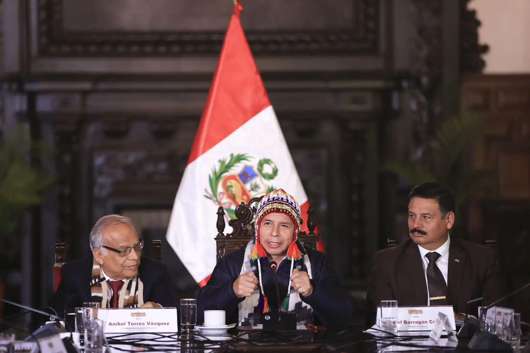 Presidente Pedro Castillo sostuvo reunión con alcaldes electos de la región Pasco. Foto: ANDINA/Prensa Presidencia