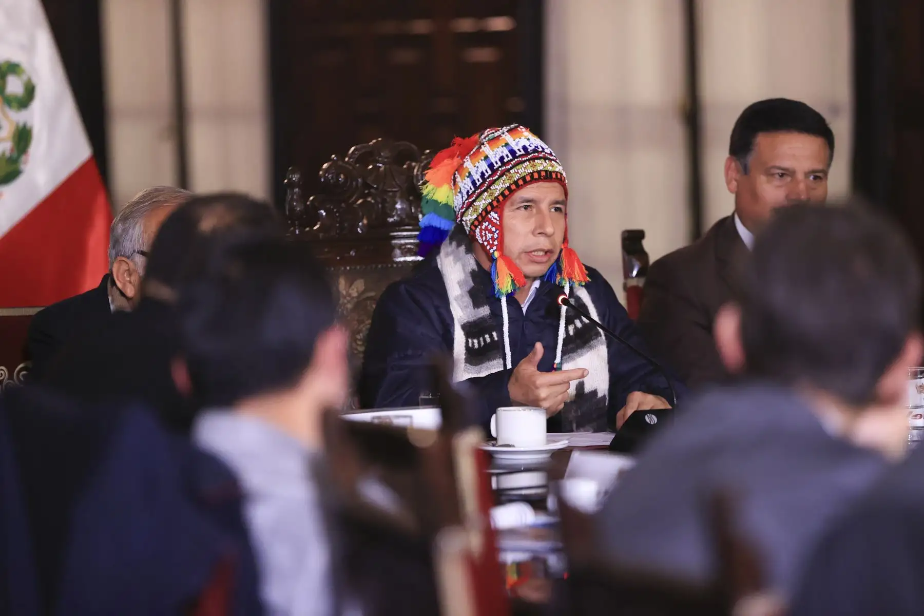 Presidente Pedro Castillo sostuvo reunión con alcaldes electos de la región Pasco. Foto: ANDINA/Prensa Presidencia