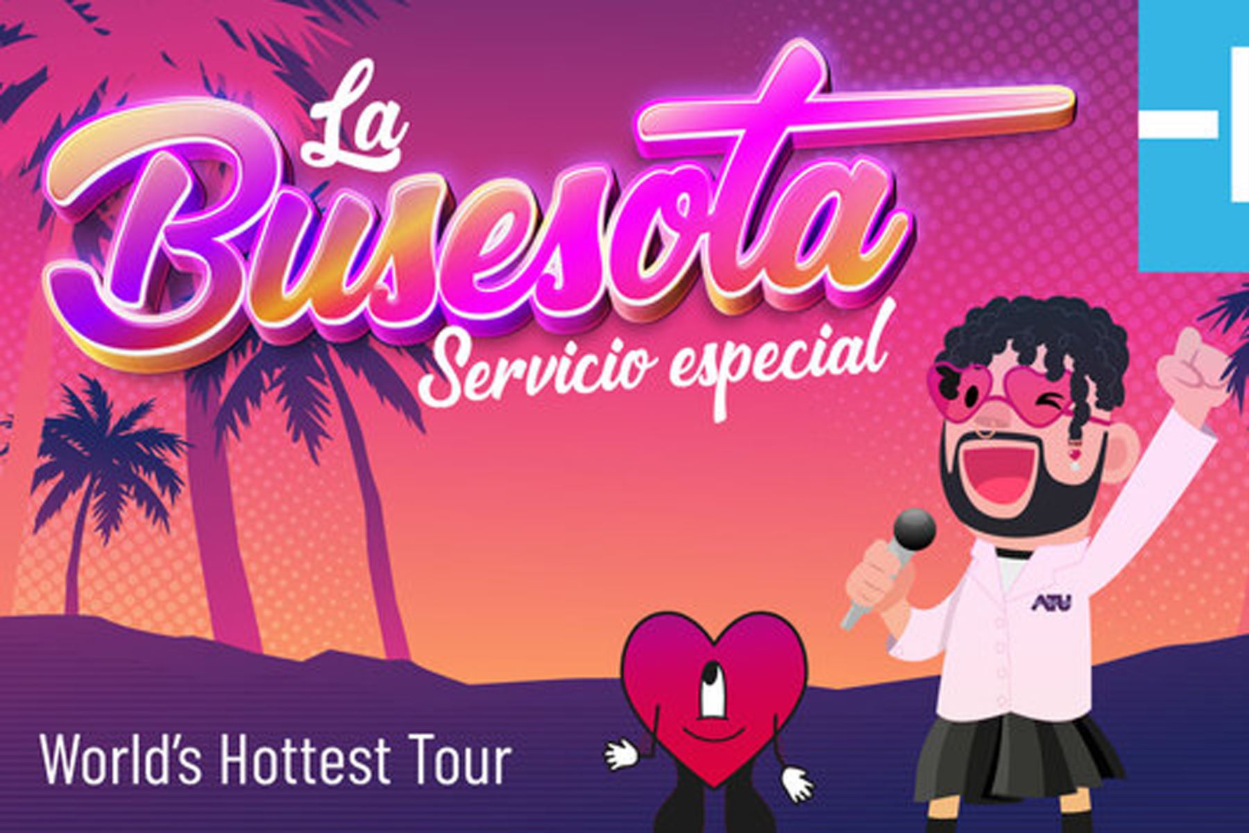 Servicio especial  "La Busesota" dará servicio especial a los fanáticos del cantante puertorriqueño, Bad Bunny, para que regresen a sus hogares a partir de las 11:50 de la noche. ANDINA/ ATU