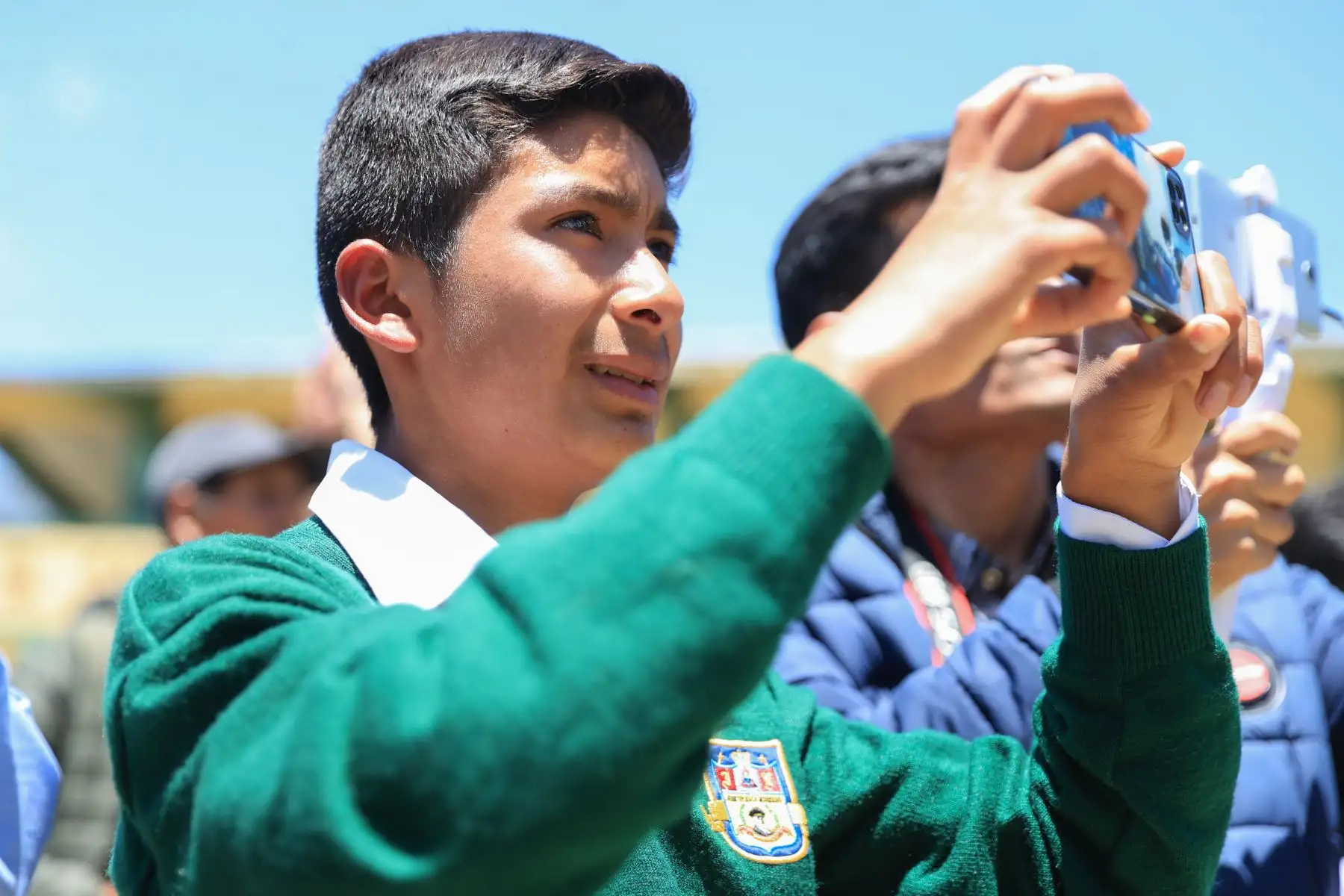El presidente de la República, Pedro Castillo, visitó colegio Juan Velasco Alvarado del centro poblado de Huangamarca, en la región Cajamarca. Foto: ANDINA/Prensa Presidencia