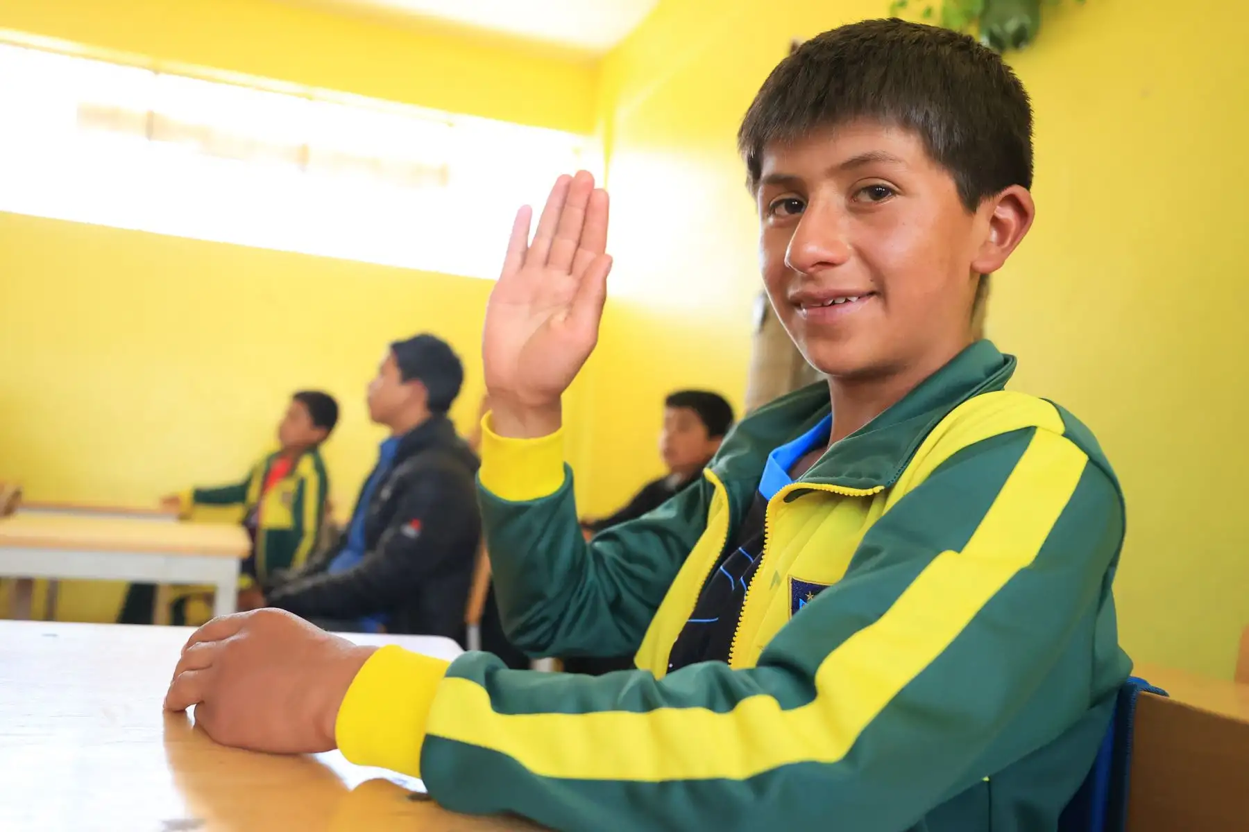 El presidente de la República, Pedro Castillo, visitó colegio Juan Velasco Alvarado del centro poblado de Huangamarca, en la región Cajamarca. Foto: ANDINA/Prensa Presidencia