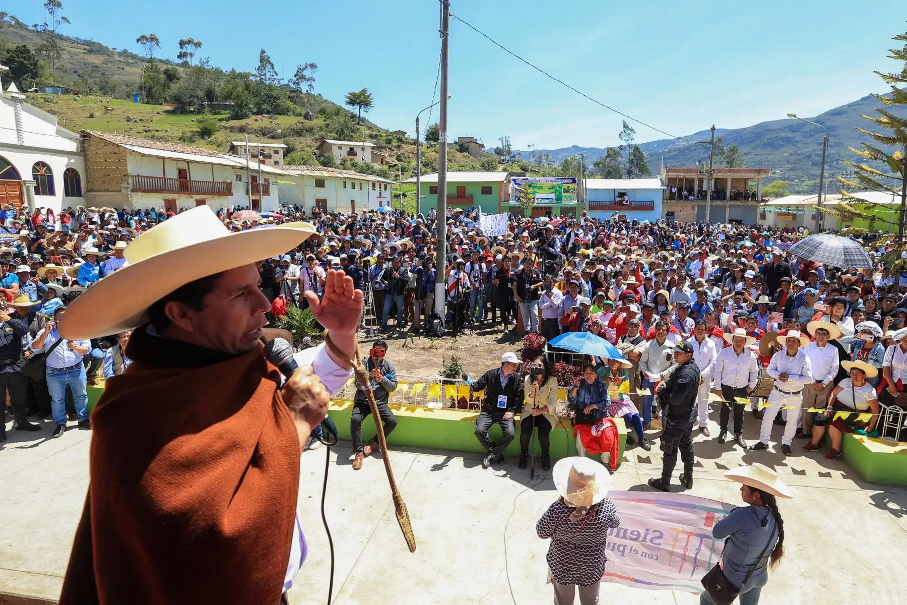 Presidente Pedro Castillo participó en ceremonia por el XVI aniversario de la lucha medioambiental del centro poblado de Huangamarca.

Foto: ANDINA/Prensa Presidencia