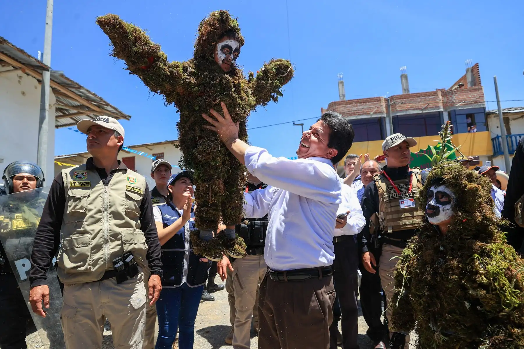 Presidente Pedro Castillo participó en ceremonia por el XVI aniversario de la lucha medioambiental del centro poblado de Huangamarca.

Foto:ANDINA/Presidencia