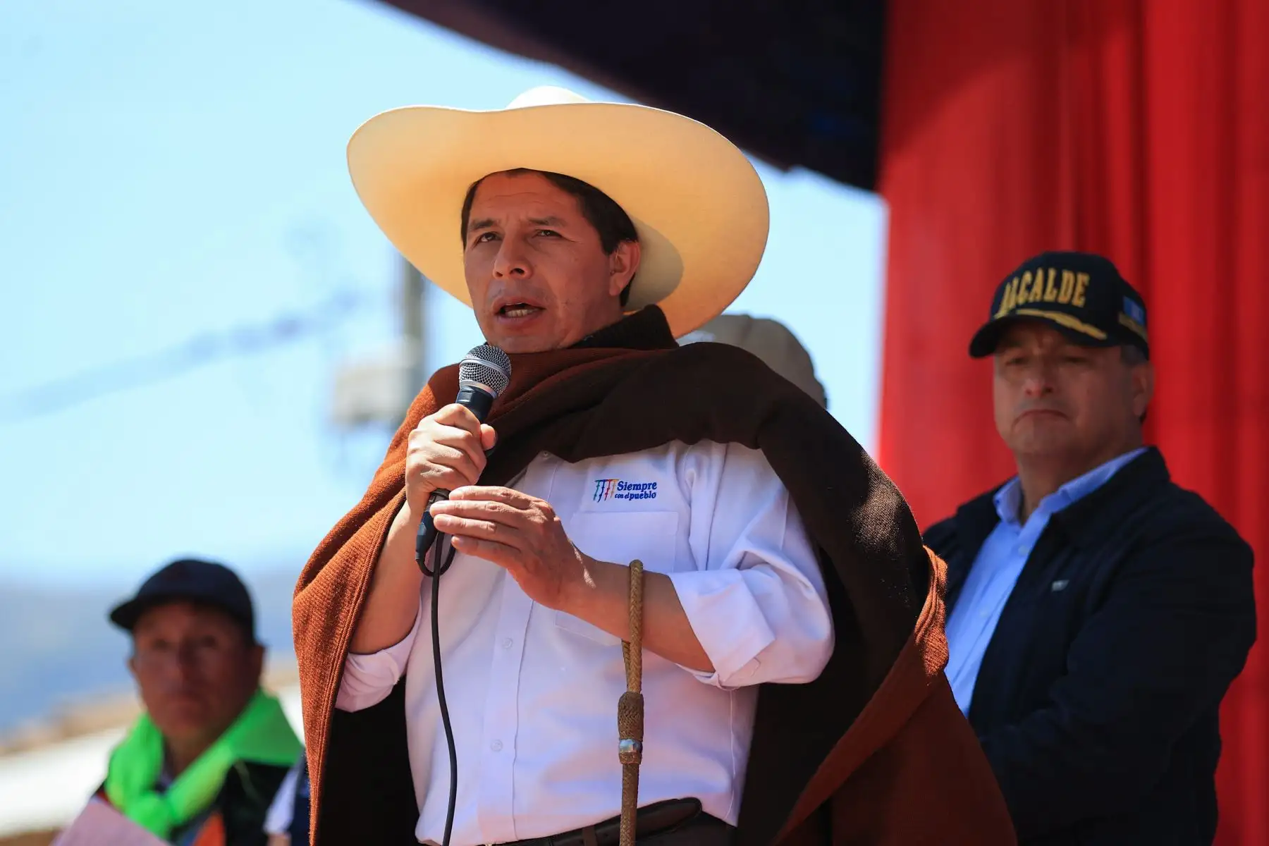 Presidente Pedro Castillo participó en ceremonia por el XVI aniversario de la lucha medioambiental del centro poblado de Huangamarca.

Foto:ANDINA/Presidencia