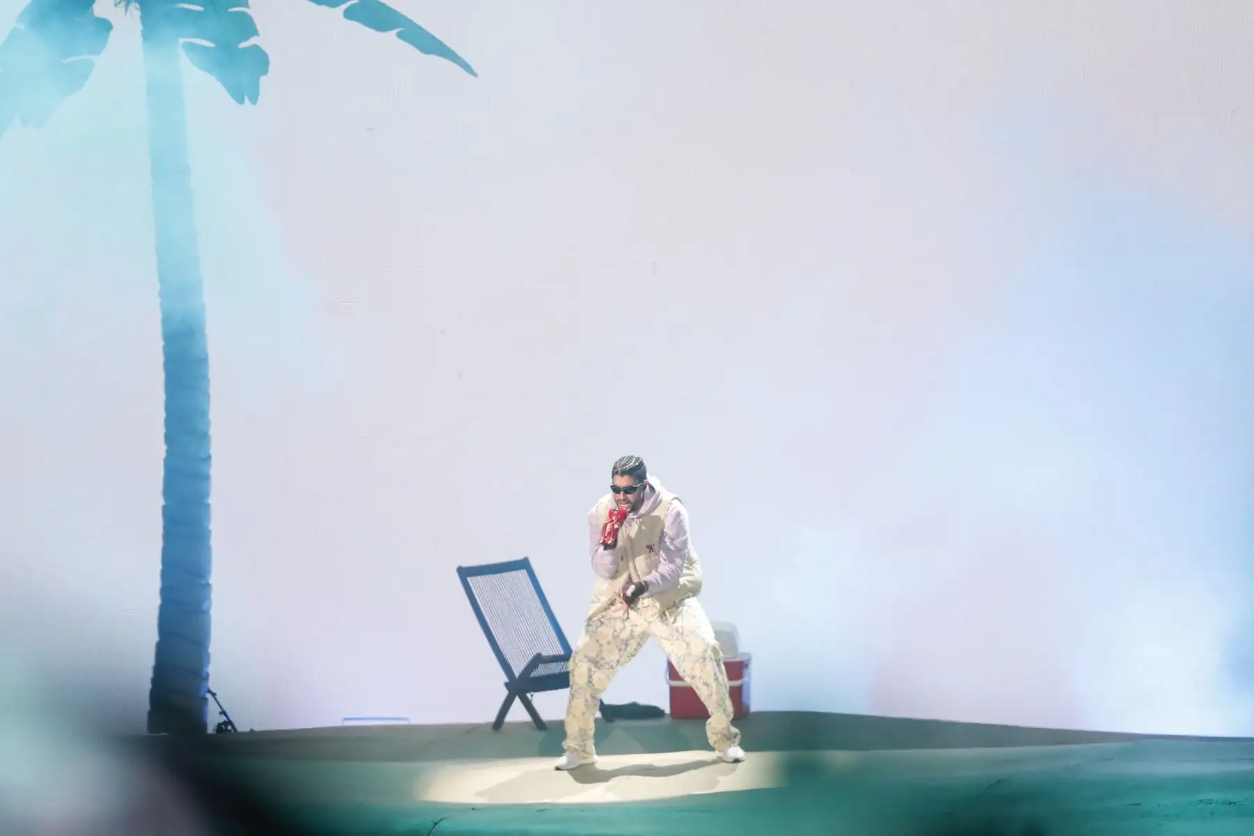 El cantante puertorriqueño, Bad Bunny, se presenta esta noche en el Estadio Nacional como parte de su gira ‘World Hottest Tour’. El concierto se desarrolla con más de 50 mil asistentes. Foto: ANDINA/Renato Pajuelo
