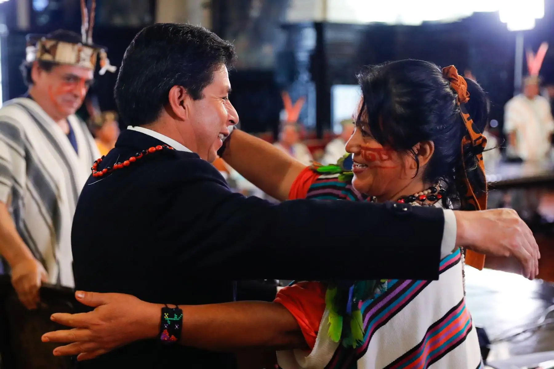 Presidente Pedro Castillo se reúne con dirigentes asháninkas en Palacio de Gobierno. Foto: ANDINA/ Prensa Presidencia