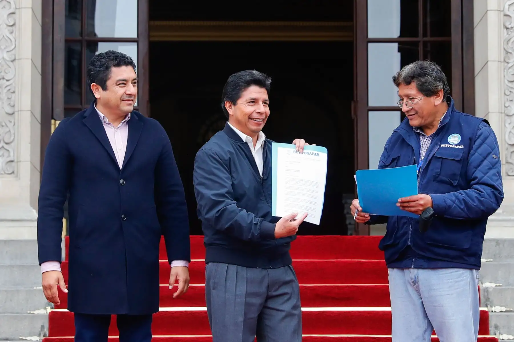 Presidente Pedro Castillo sostuvo reunión con dirigentes del Servicio de Agua Potable y Alcantarillado de Lima (SEDAPAL). Foto: ANDINA/ Prensa Presidencia