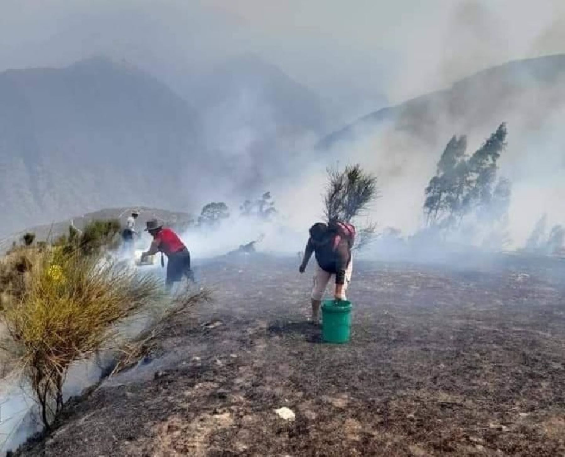 Autoridades de Apurímac evalúan declarar en emergencia a la región por los continuos incendios forestales que afectan a dicha región. ANDINA/Difusión