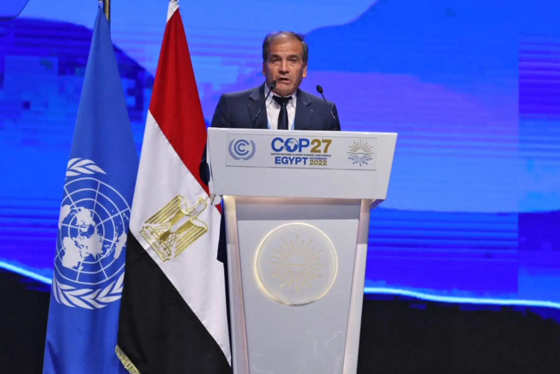 Ministro del Ambiente, Wilbert Rozas, en la COP27. Foto: ANDINA/difusión.