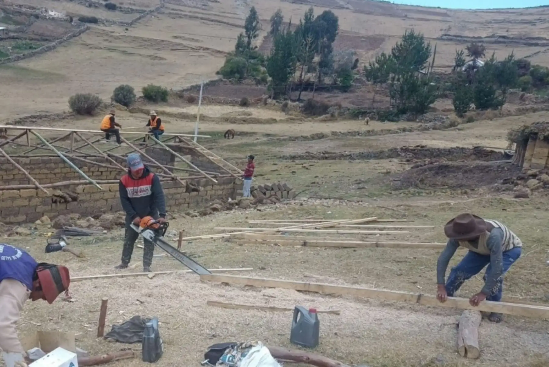 Construcción de cobertizos y fitotoldos. Foto: Cortesía.