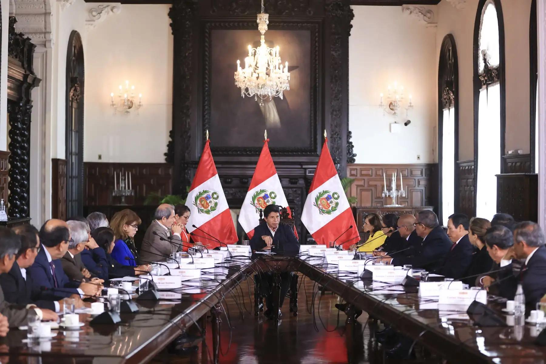 El presidente de la República, Pedro Castillo, sostuvo encuentro con rectores y representantes sindicales del sector universitario en Palacio de Gobierno. Foto: ANDINA/Prensa Presidencia