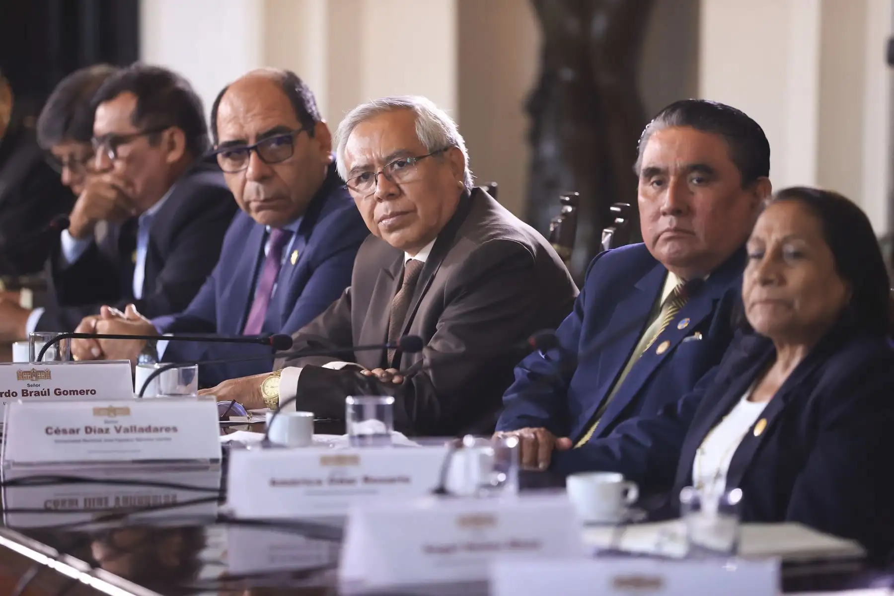 El presidente de la República, Pedro Castillo, sostuvo encuentro con rectores y representantes sindicales del sector universitario en Palacio de Gobierno. Foto: ANDINA/Prensa Presidencia
