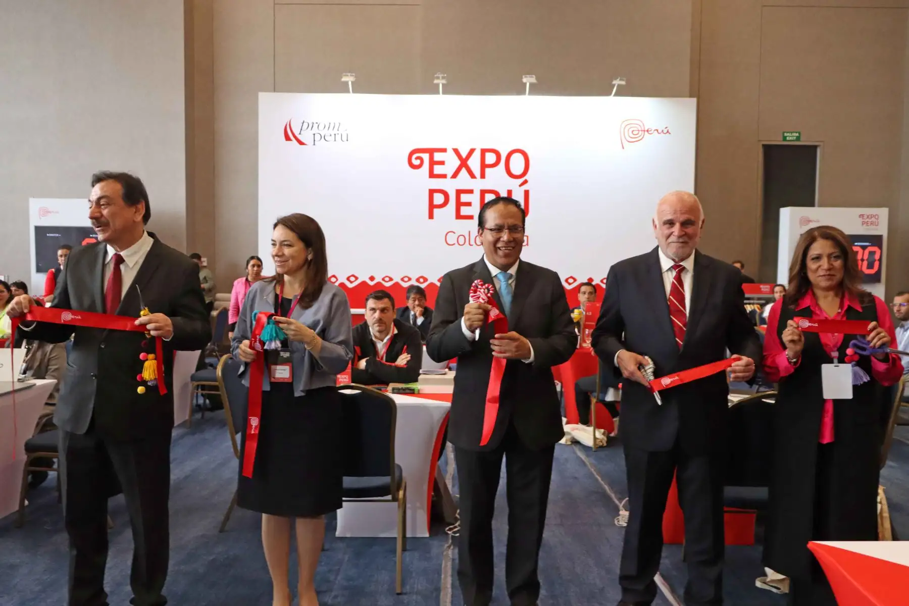 Se inauguró la Expo Perú Latinoamérica Colombia 2022 en la ciudad de Bogotá, con la participación del ministro de Comercio Exterior y Turismo, Roberto Sánchez, y la presidenta ejecutiva de Promperú, Amora Carbajal. Foto: ANDINA/Daniel Bracamonte