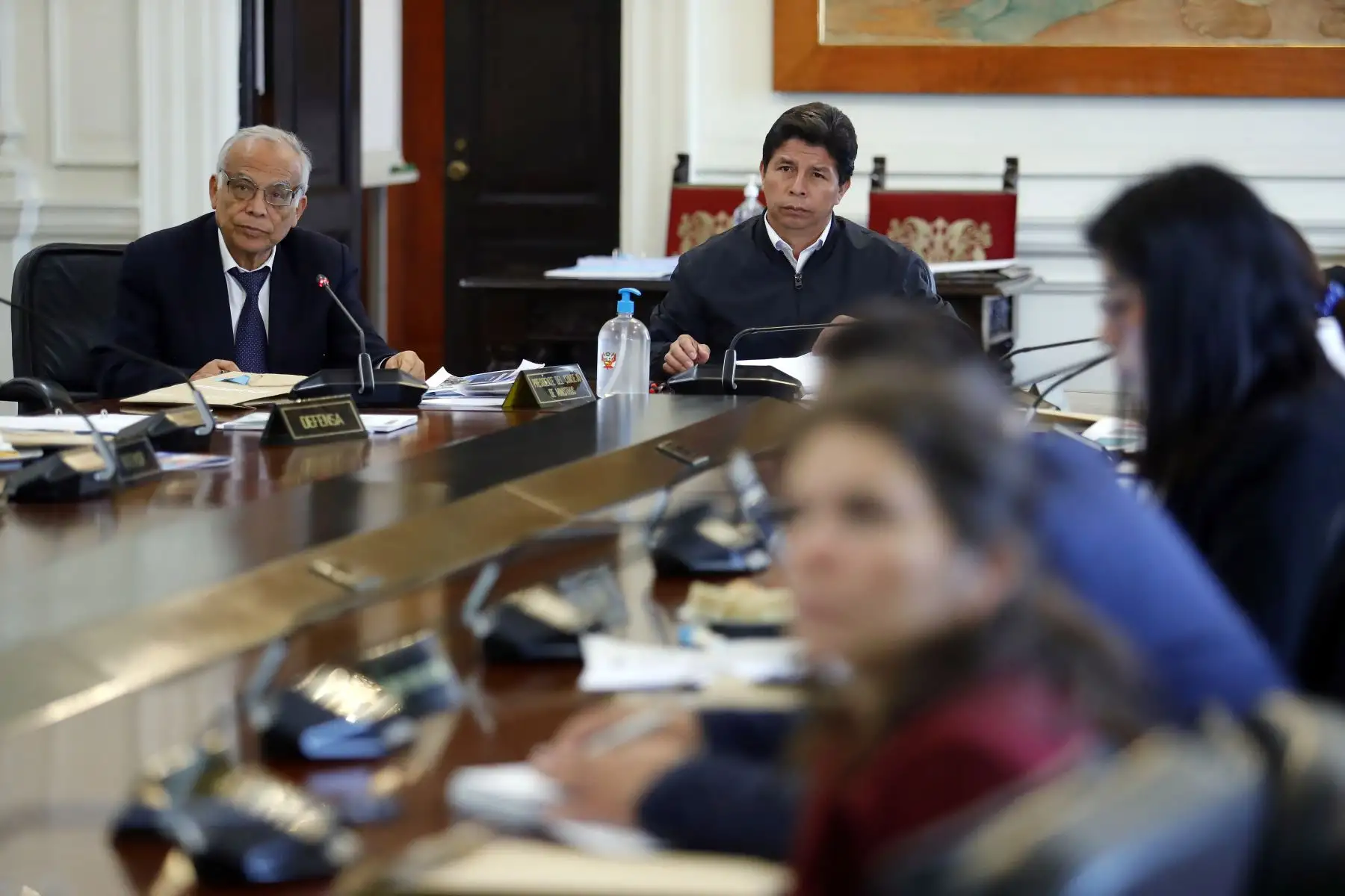 En Palacio de Gobierno, el presidente de la República, Pedro Castillo Terrones, lidera una nueva sesión del Consejo de Ministros.

Foto: ANDINA/Prensa Presidencia