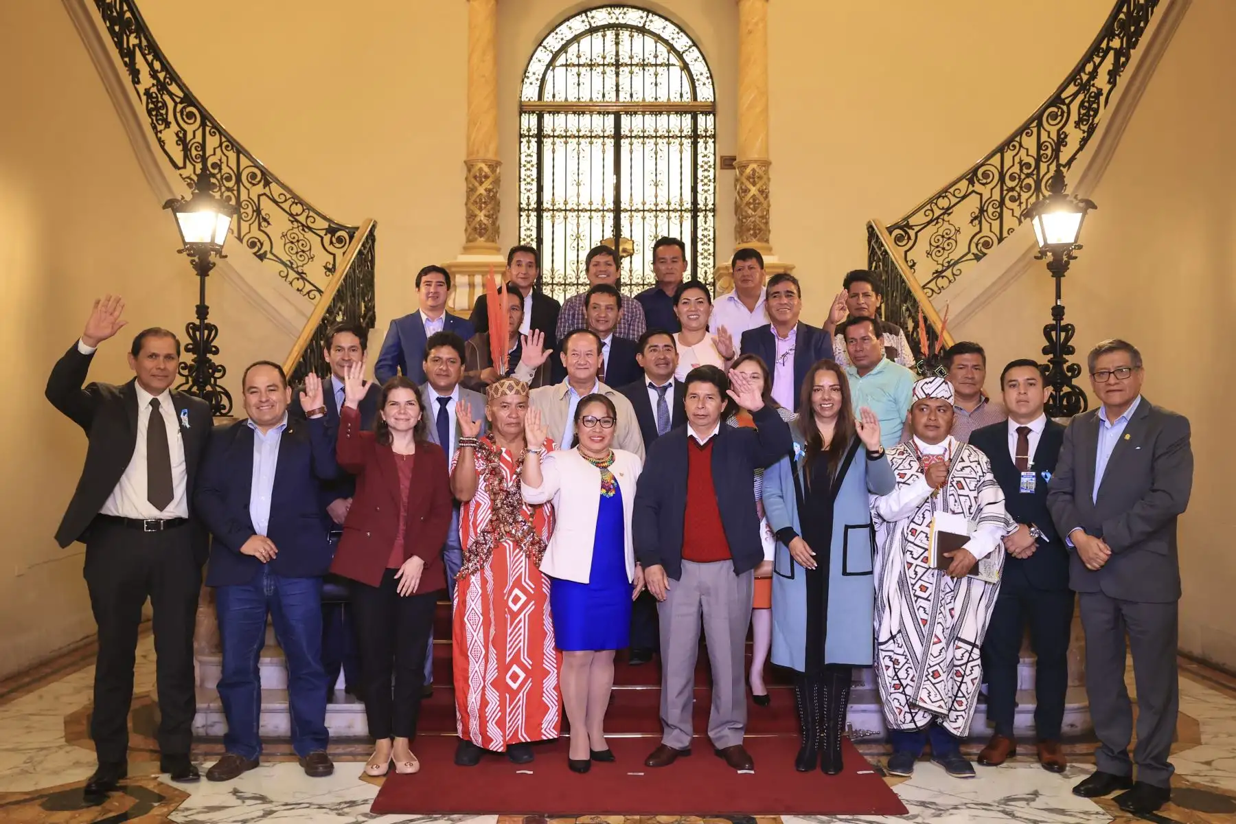 El presidente de la República, Pedro Castillo Terrones, sostuvo reunión con autoridades electas de la región Ucayali.

Foto: ANDINA/Presidencia
