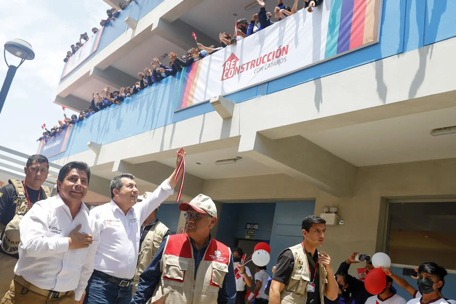 Presidente Pedro Castillo inaugura el Centro de Educación Básica Alternativa – CEBA San Juan, en la región Lambayeque.Foto: ANDINA/Prensa Presidencia