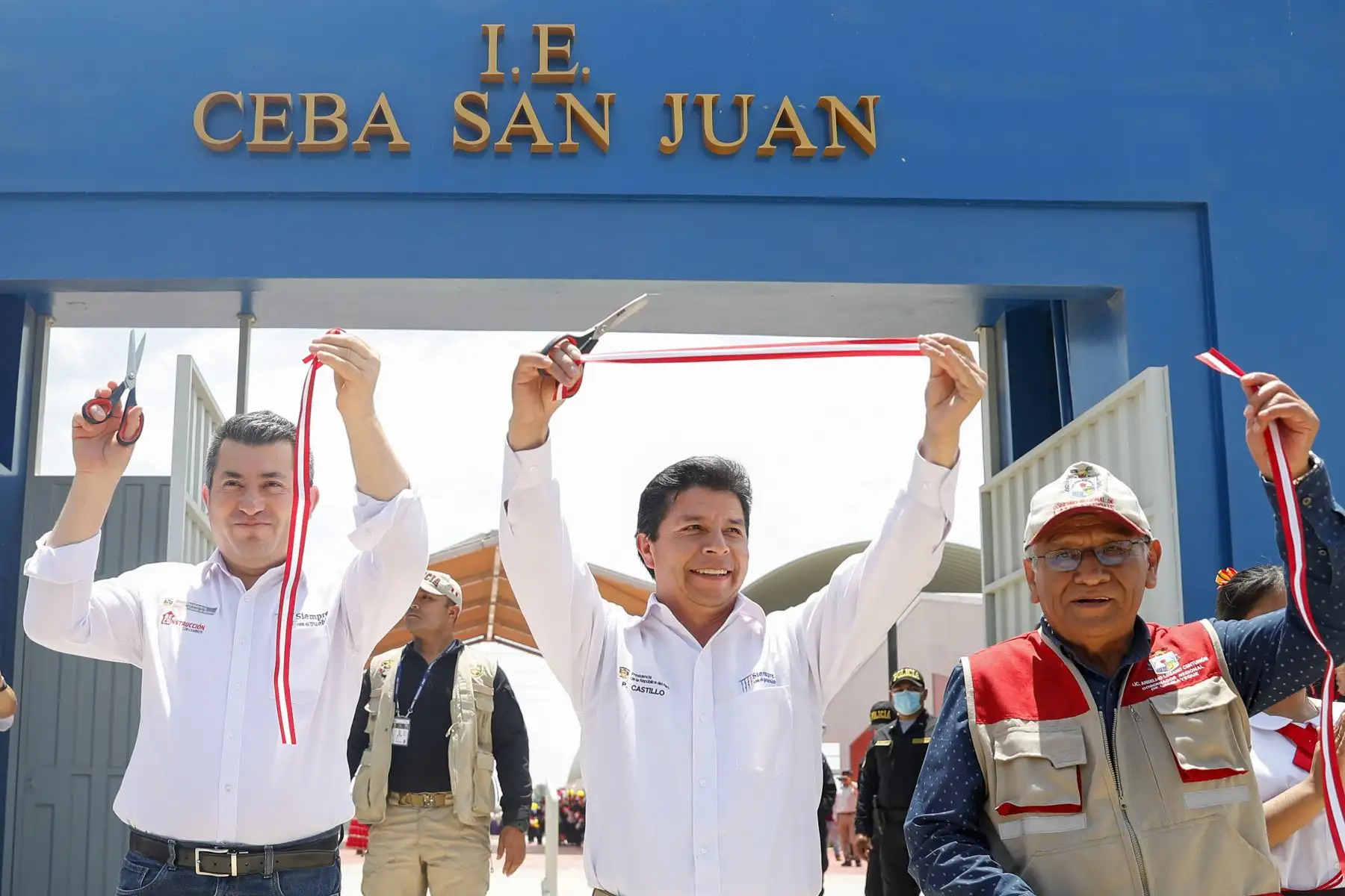 Presidente Pedro Castillo inaugura el Centro de Educación Básica Alternativa – CEBA San Juan, en la región Lambayeque.Foto: ANDINA/Prensa Presidencia