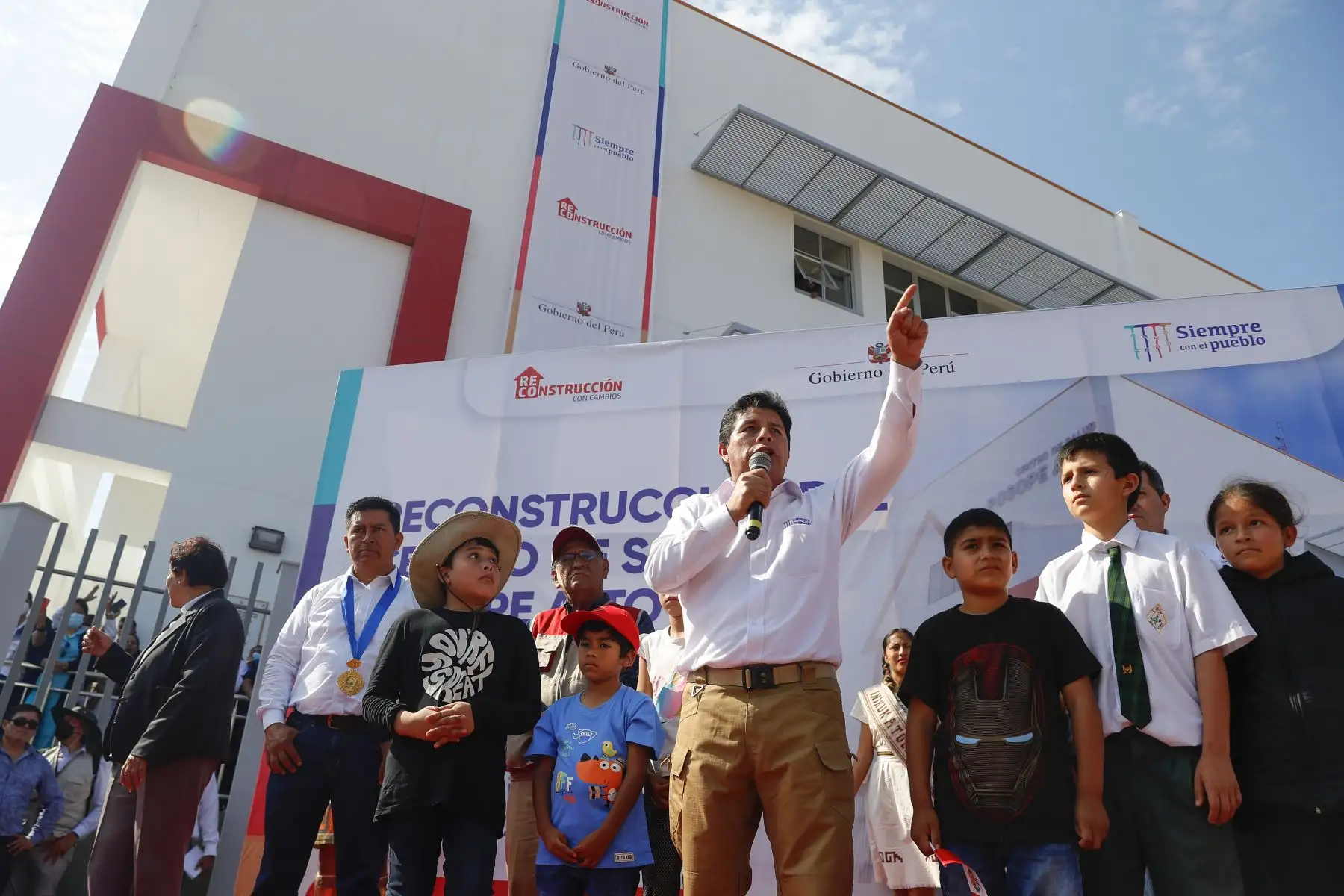 Presidente Pedro Castillo inaugura el Centro de Salud Pósope Alto I-3, en el distrito de Pátapo, región Lambayeque.

Foto: ANDINA/Prensa Presidencia