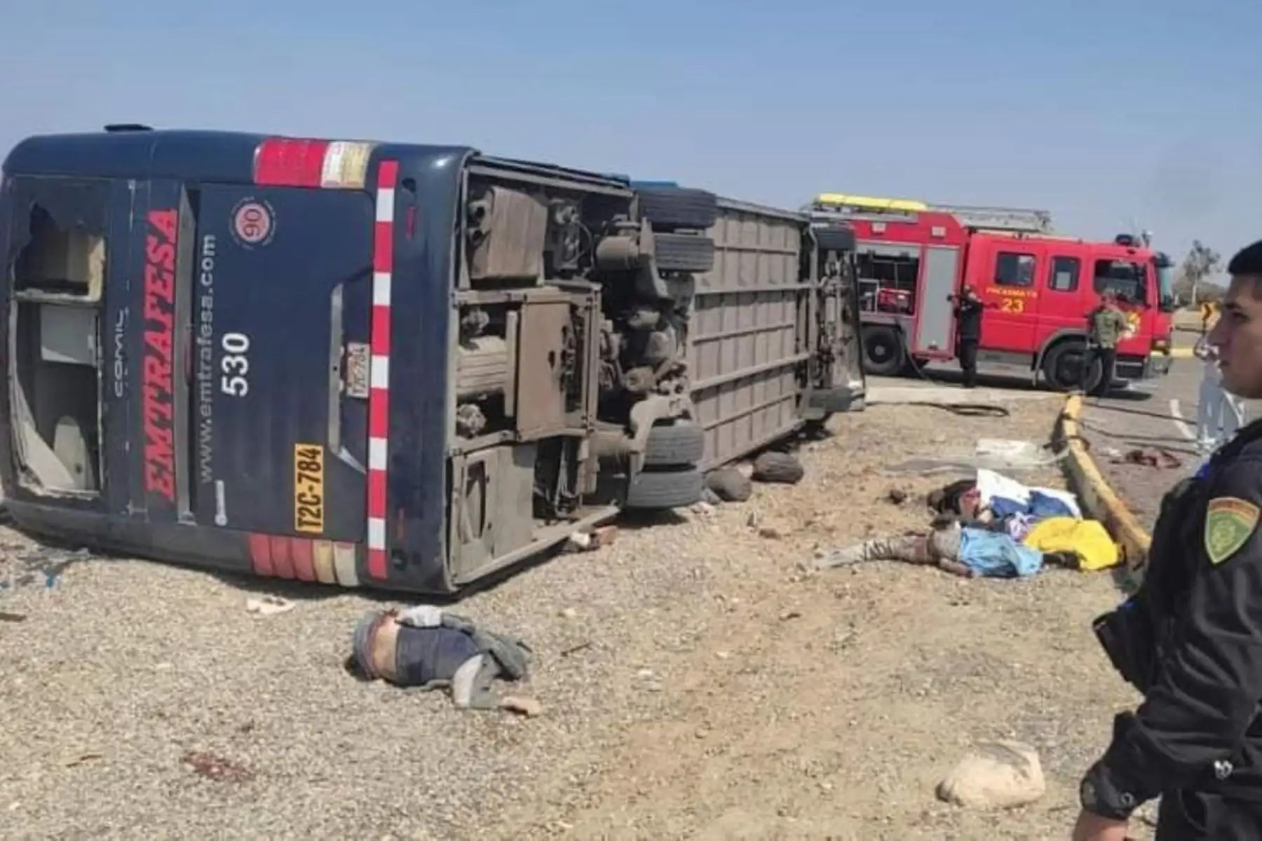 El hecho ocurrió alrededor de las 09:00 horas cuando el bus de placa T2C-784 se dirigía a la ciudad de Chiclayo. Foto: ANDINA/Difusión
