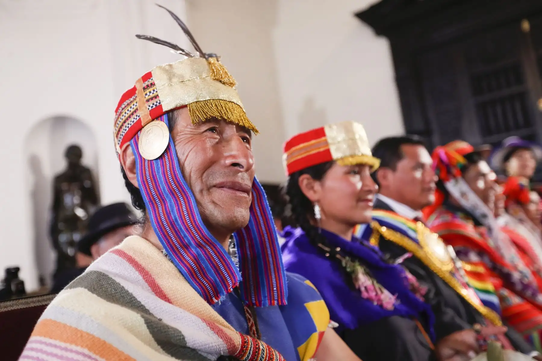 Jefe de Estado, Pedro Castillo participa en la ceremonia de promulgación de la Autógrafa de Ley que declara a Manko Inka como precursor y héroe nacional de la lucha de los pueblos indígenas de América. Foto: ANDINA/Prensa Presidencia