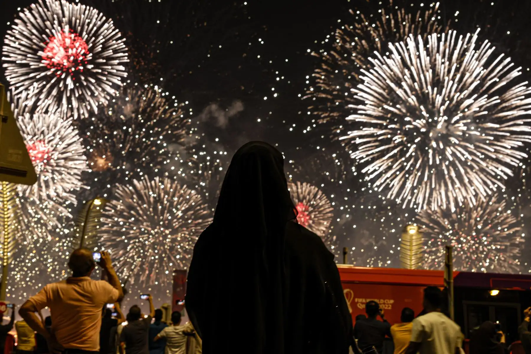 Fuegos artificiales durante la inauguración del 