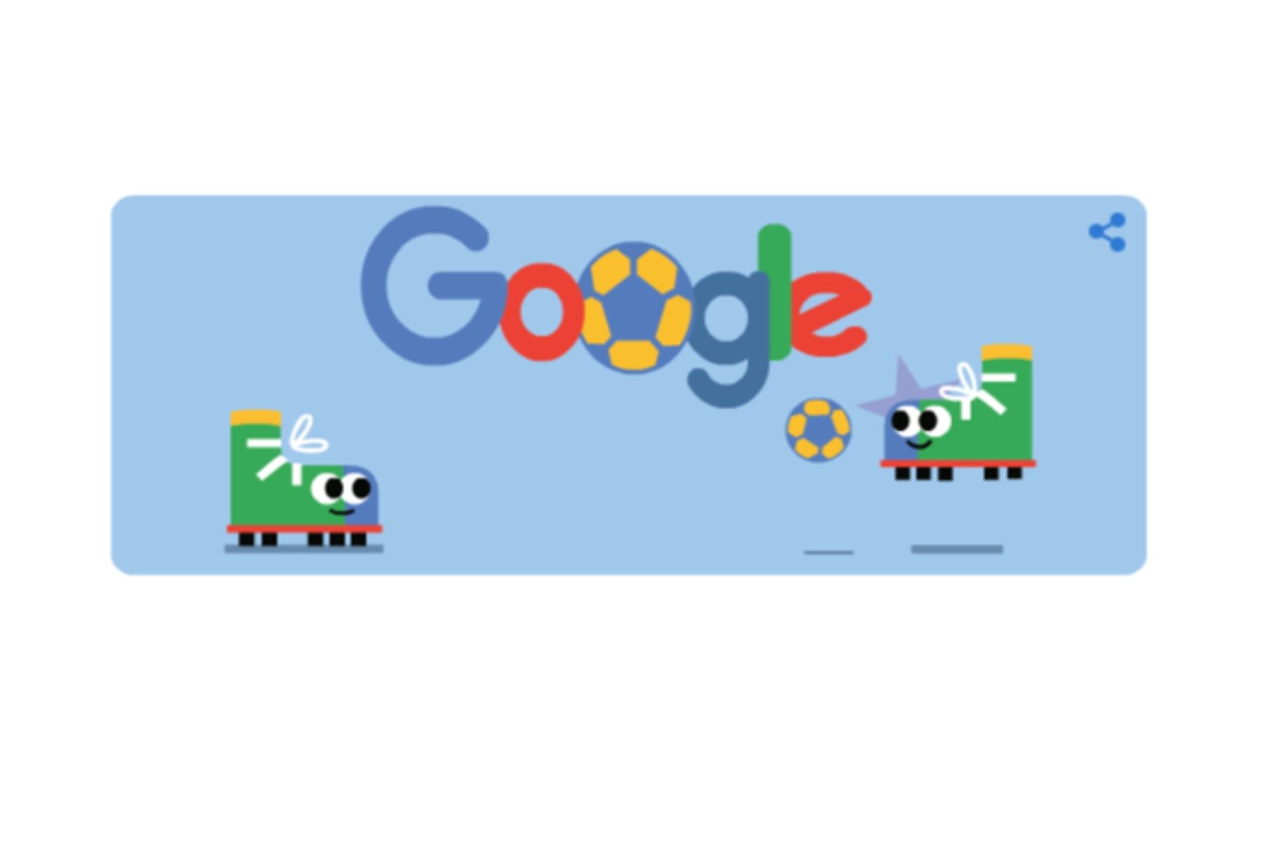 Google vive la previa del inicio de la cita mundialista que se realiza cada 4 años. En su portada ya se puede visualizar el nuevo diseño. Foto: Internet/Medios