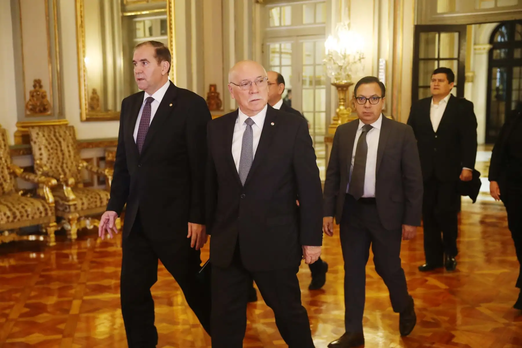 El presidente de la República, Pedro Castillo Terrones, recibe en audiencia a la misión de la Organización de los Estados Americanos (OEA), que ya se encuentra en el país. Foto: ANDINA/ Prensa Presidencia