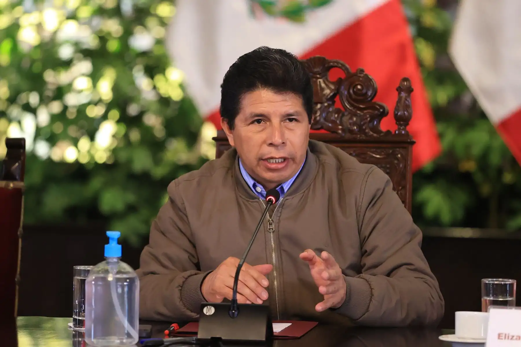 Presidente Pedro Castillo sostuvo reunión con autoridades electas de Huánuco, el encuentro se desarrolló en el Gran Comedor de Palacio de Gobierno. Foto: Presidencia Perú