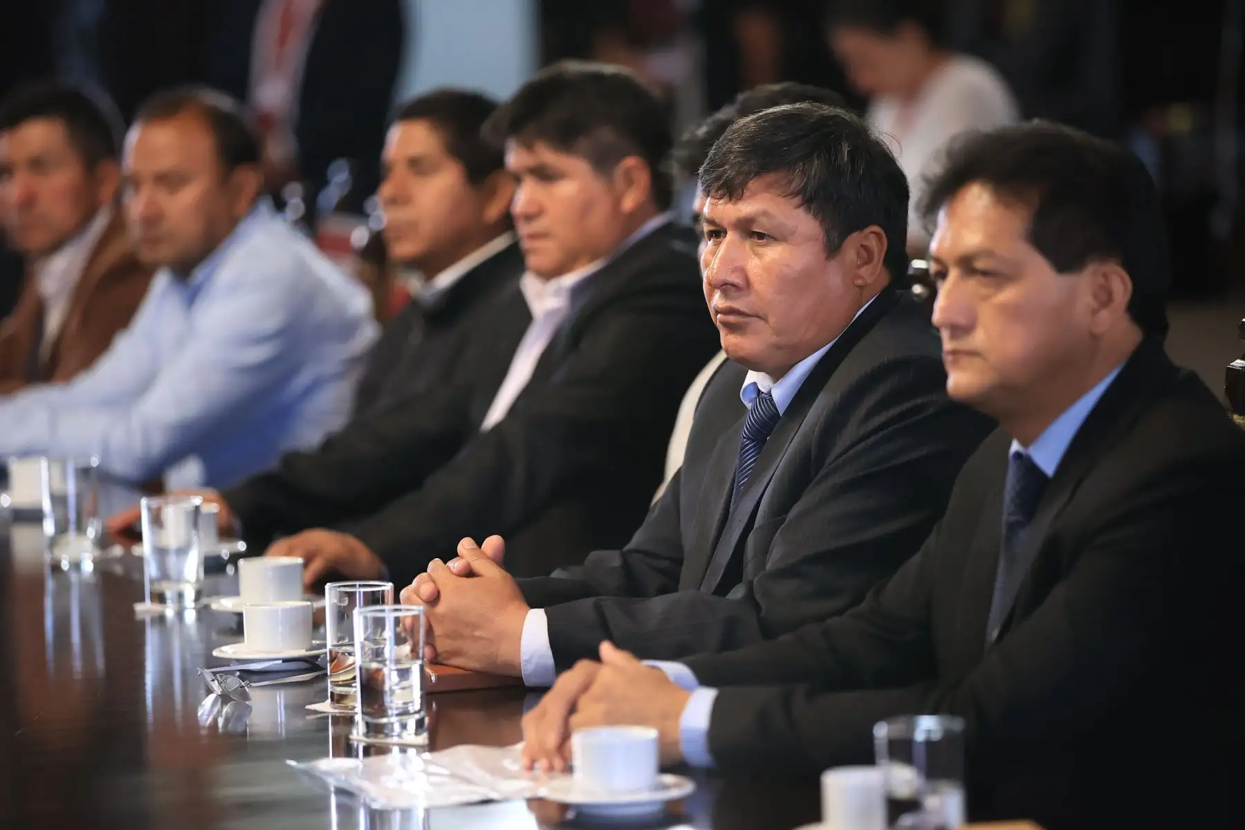 Presidente Pedro Castillo sostuvo reunión con autoridades electas de Huánuco, el encuentro se desarrolló en el Gran Comedor de Palacio de Gobierno. Foto: Presidencia Perú