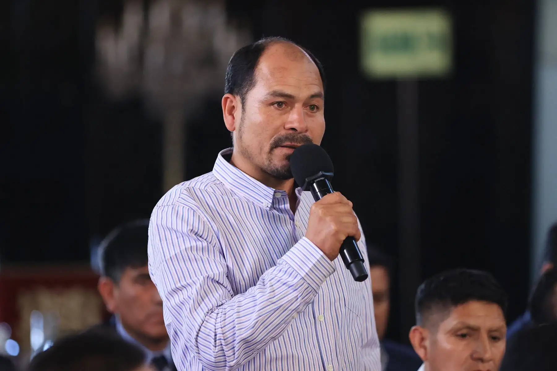 Presidente Pedro Castillo sostuvo reunión con autoridades electas de Huánuco, el encuentro se desarrolló en el Gran Comedor de Palacio de Gobierno. Foto: Presidencia Perú