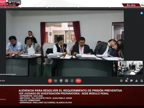 Juzgado de Huacho evalúa pedido de nueve meses de prisión preventiva para Juan Pablo Villafuerte, acusado del delito de feminicidio en agravio de la ciudadana mexicana Blanca Arellano. ANDINA/Difusión
